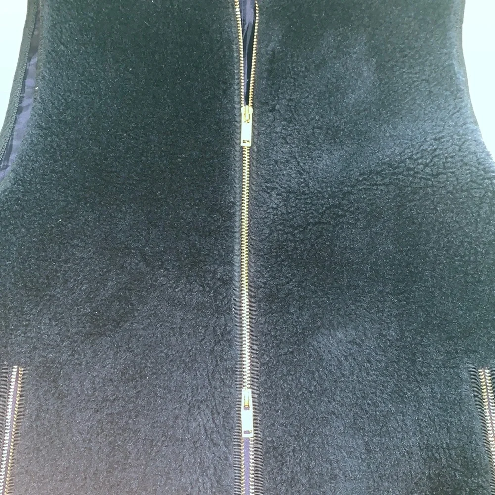 J Crew Navy Blue Fur Vest size small - Picture 8 of 8